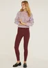 April Burgundy Super Skinny Jeans - Size 08 29 leg Image 1
