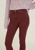 April Burgundy Super Skinny Jeans - Size 08 29 leg Image 2