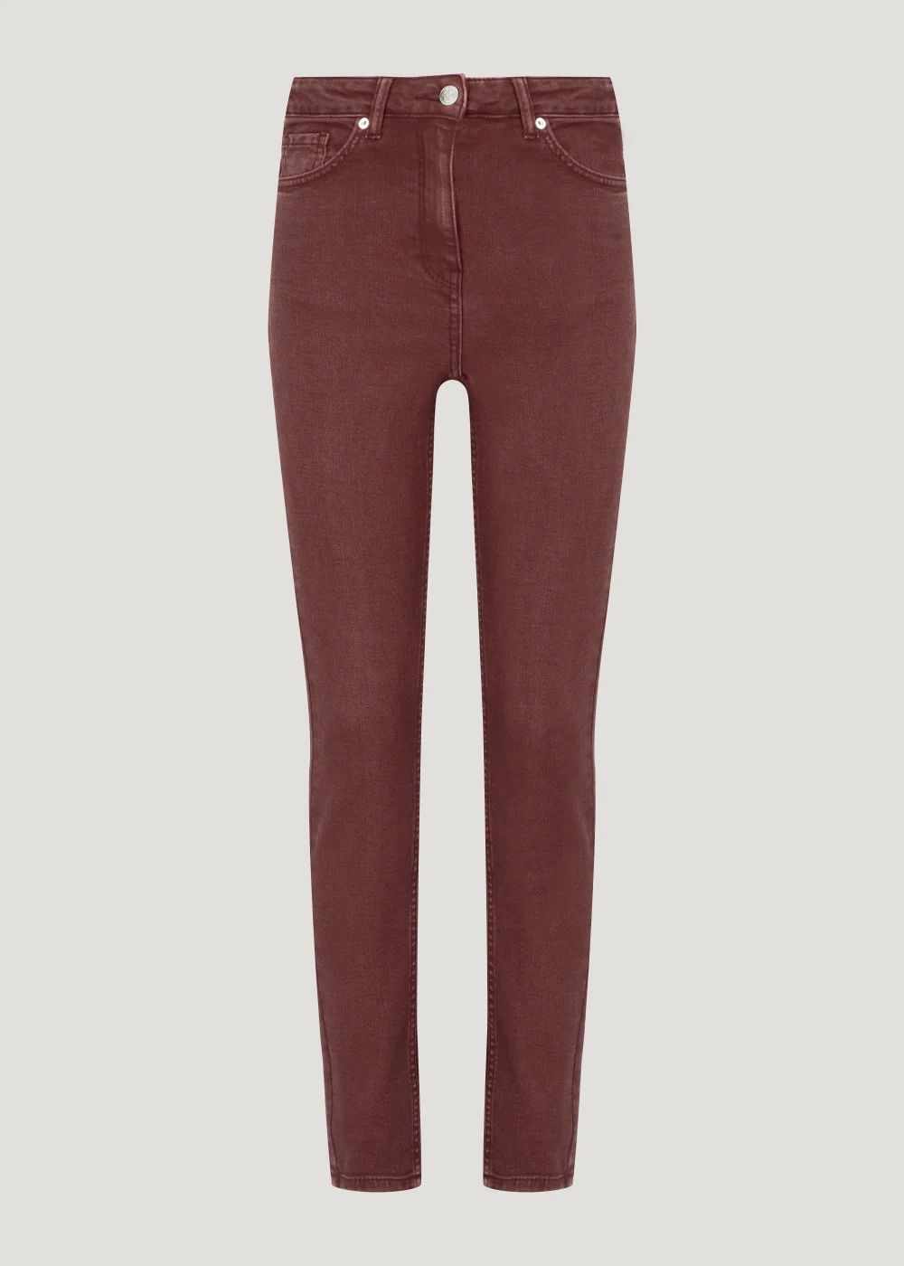 April Burgundy Super Skinny Jeans - Size 08 29 leg Image 5