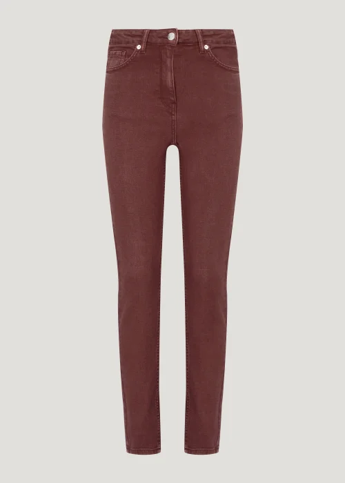 April Burgundy Super Skinny Jeans - Size 08 29 leg Image 5