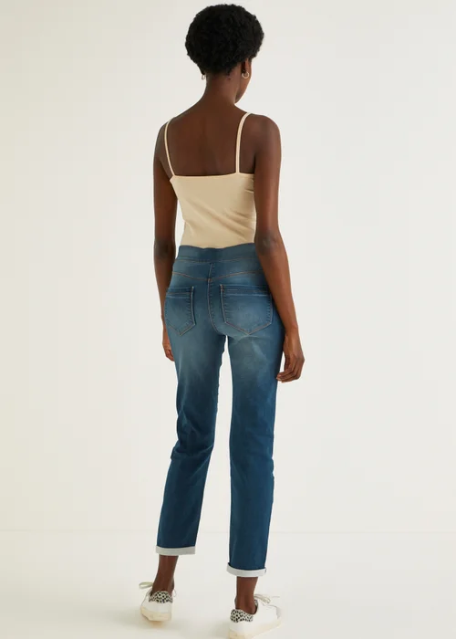 Maternity Jolie Dark Wash Under Bump Relaxed Skinny Jeans - Size 8 Image 2