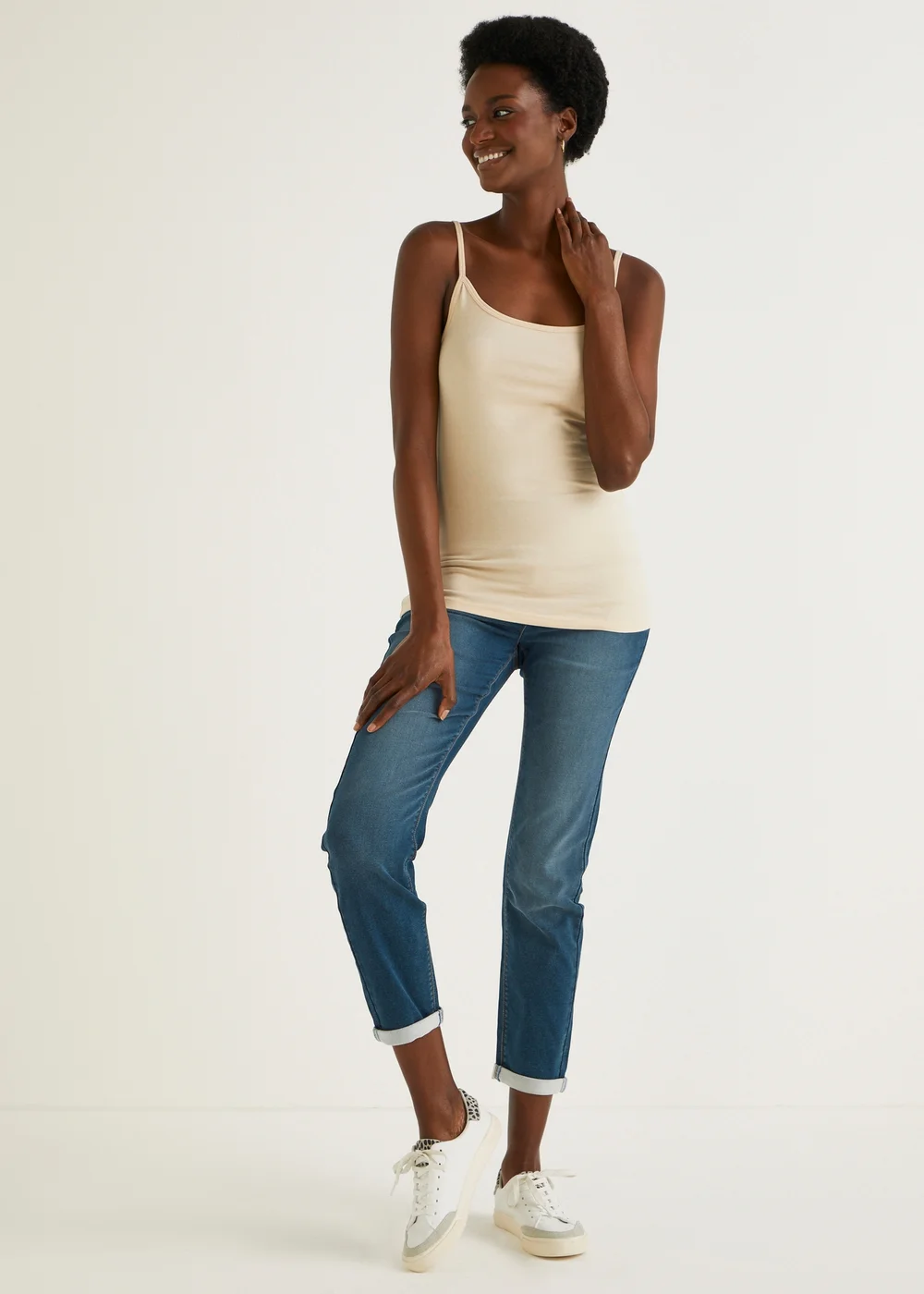 Maternity Jolie Dark Wash Under Bump Relaxed Skinny Jeans - Size 8 Image 1