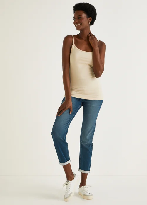 Maternity Jolie Dark Wash Under Bump Relaxed Skinny Jeans - Size 8 Image 1