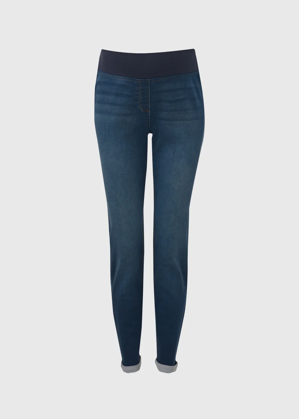 Maternity Jolie Dark Wash Under Bump Relaxed Skinny Jeans - Size 8 Image 5