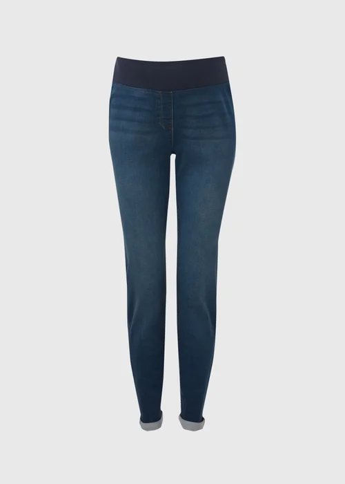 Maternity Jolie Dark Wash Under Bump Relaxed Skinny Jeans - Size 8 Image 5