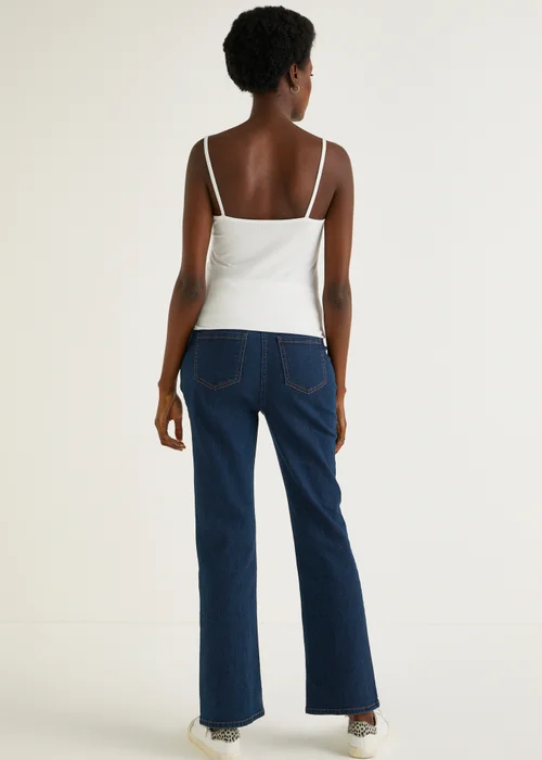 Maternity Sadie Dark Wash Over Bump Bootcut Jeans - Size 8 Image 2