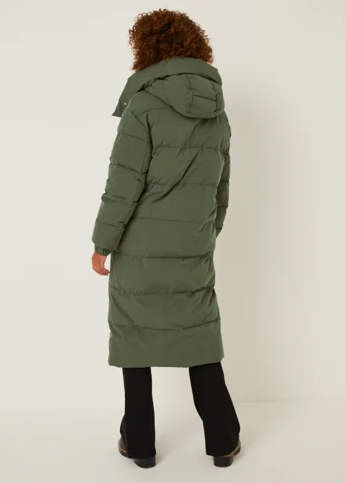 Khaki Wrap Padded Coat - 8 Image 3