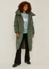 Khaki Wrap Padded Coat - 8 Image 4