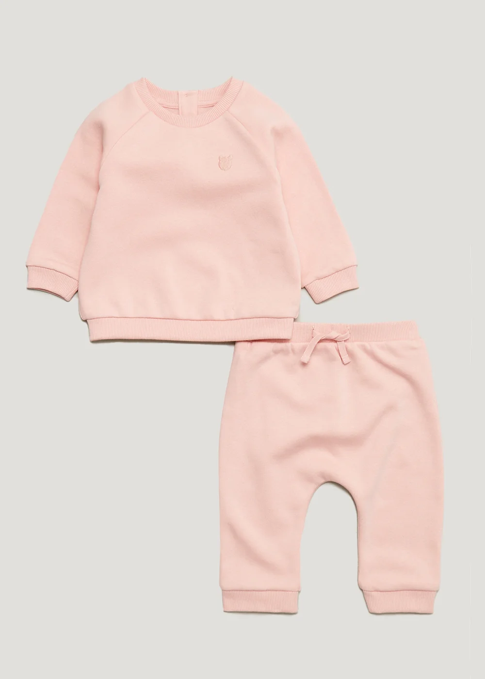 Baby Pink Sweatshirt & Joggers Set (Newborn-23mths) - 0-3 months Image 1