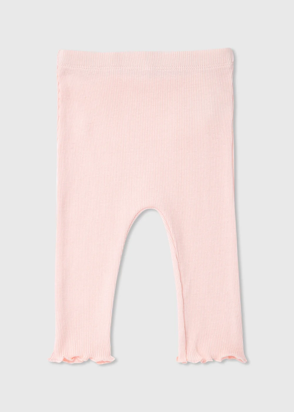 Baby Pink Ribbed Leggings (Newborn-23mths) - 9-12 months Image 1
