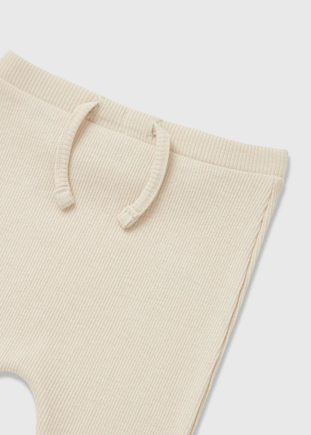 Baby Stone Ribbed Joggers (Newborn-23mths) - Newborn Image 2