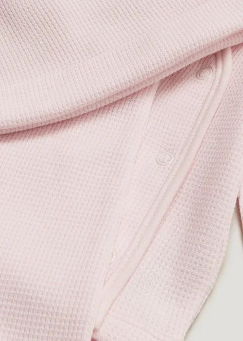 Baby 3 Piece Pink Waffle Set (Newborn-12mths) - 0-3 months Image 1