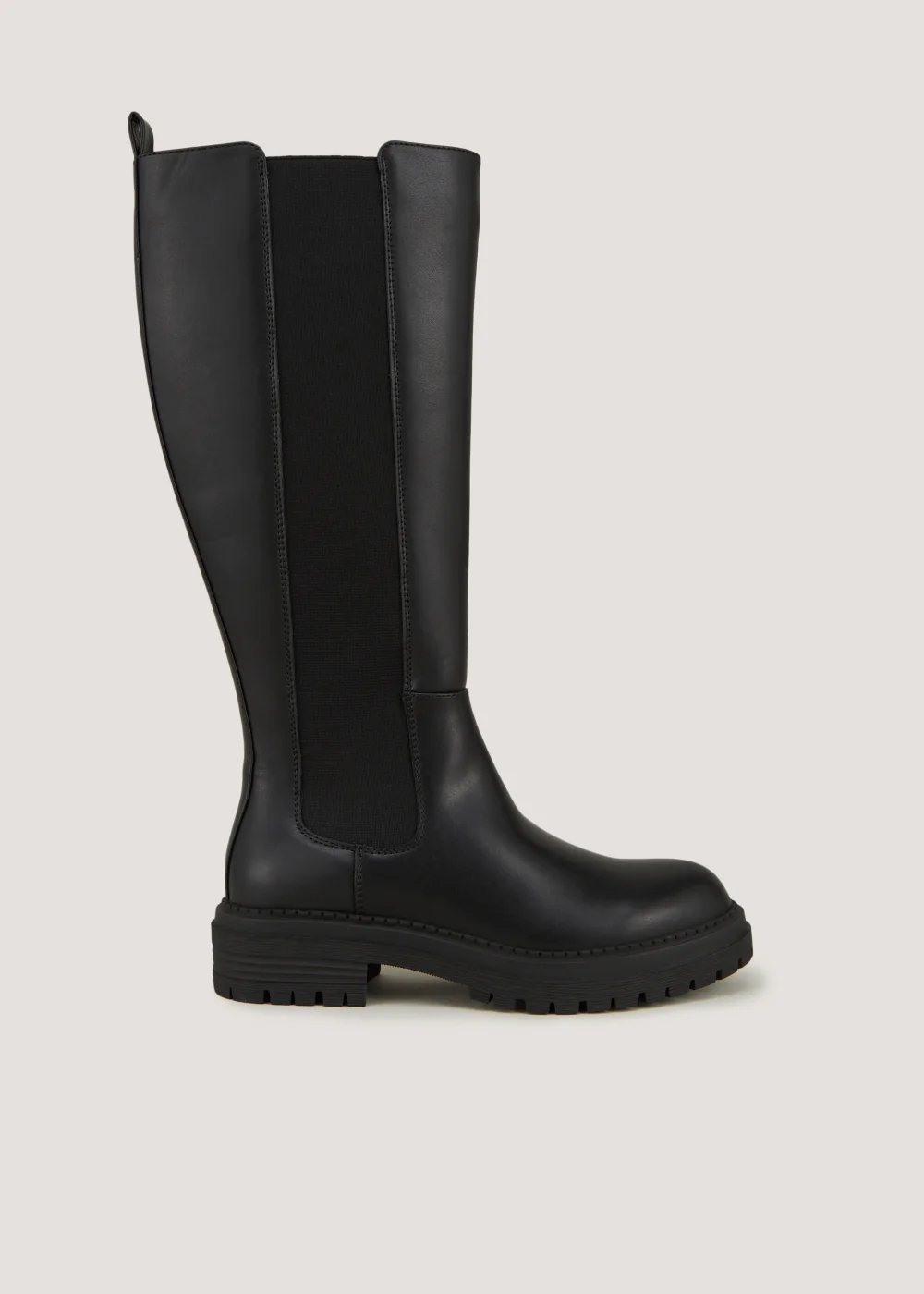 Black Tall Cleated Chelsea Boots - Size 3 Image 1