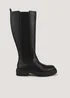 Black Tall Cleated Chelsea Boots - Size 3 Image 1