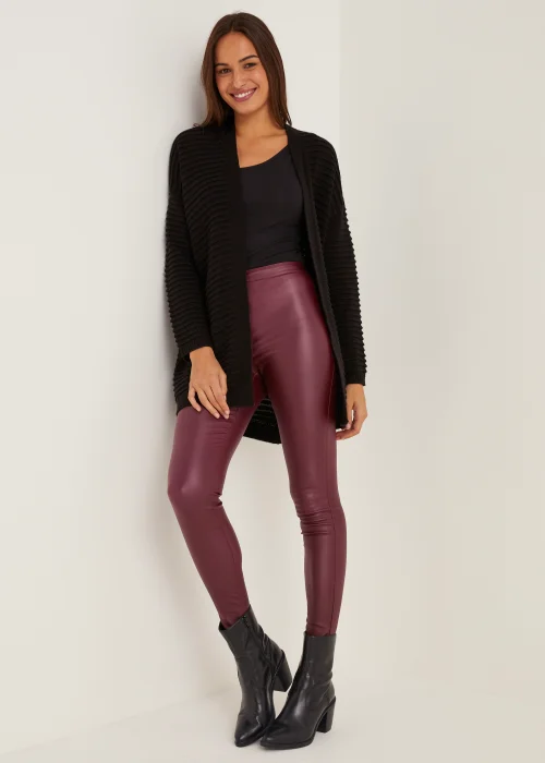 Jessie Wine Coated High Waisted Jeans - Size 08 29 leg Image 2