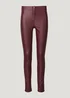 Jessie Wine Coated High Waisted Jeans - Size 08 29 leg Image 3