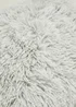 Grey Shaggy Faux Fur Cushion (43cm x 43cm) Image 3