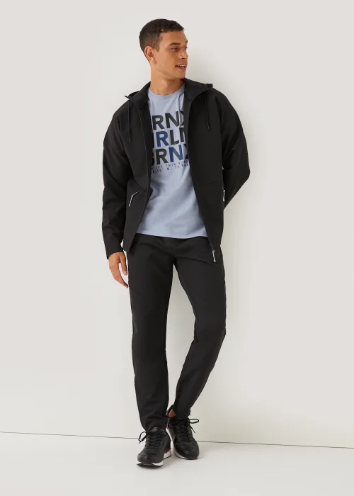 US Athletic Black Woven Zip Up Hoodie - XS Image 3