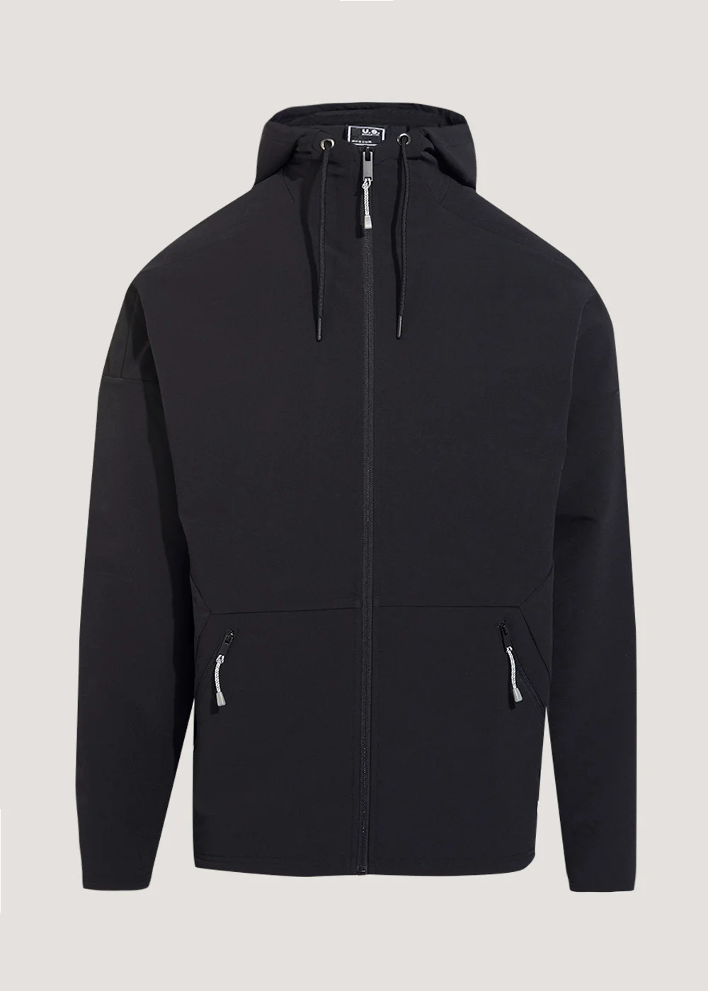 US Athletic Black Woven Zip Up Hoodie - XS Image 2