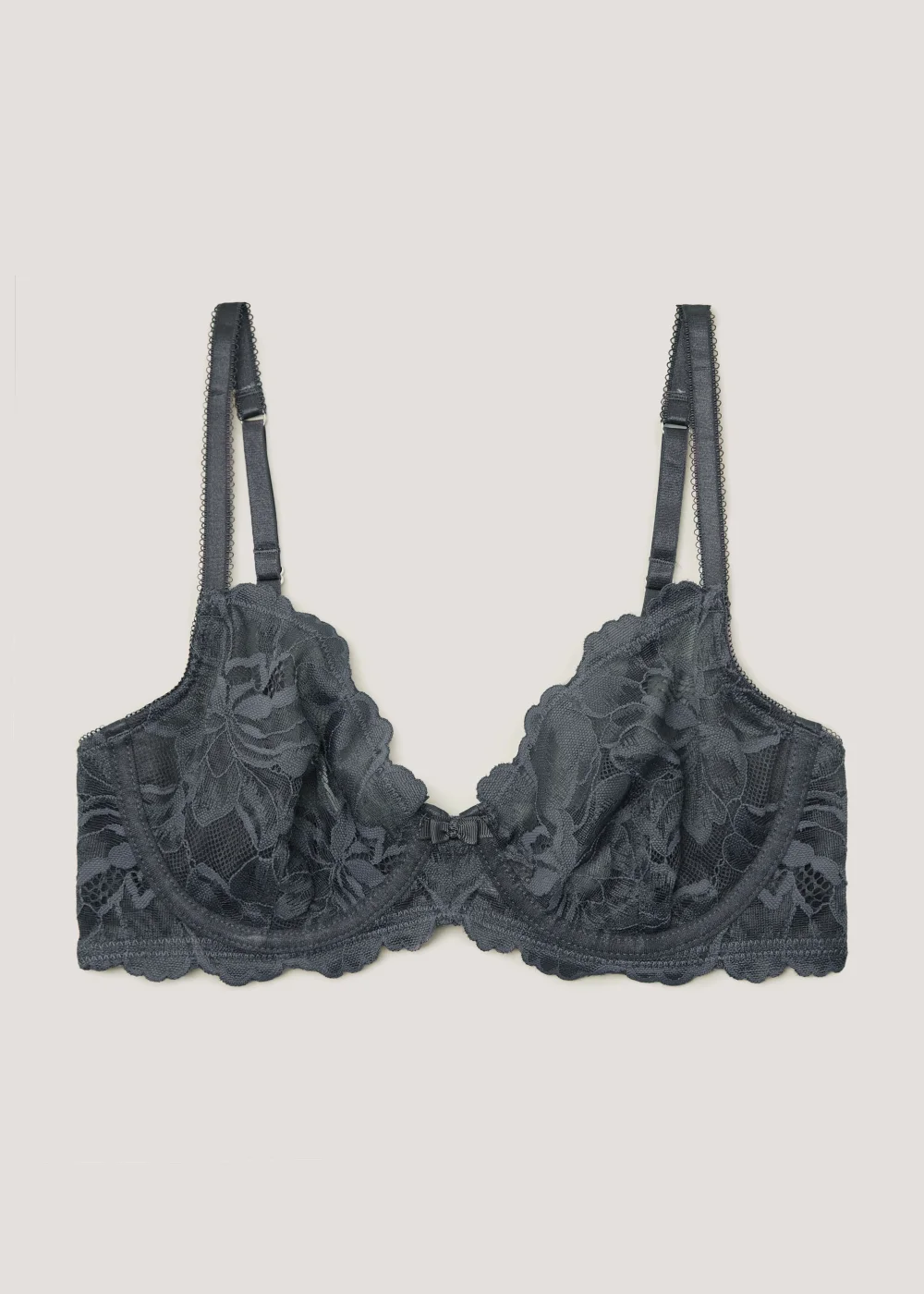 Grey Lace Non Padded Bra - 32A Image 2