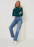 Papaya Petite Grace Mid Wash Push Up Straight Leg Jeans - Size 6 Image 3