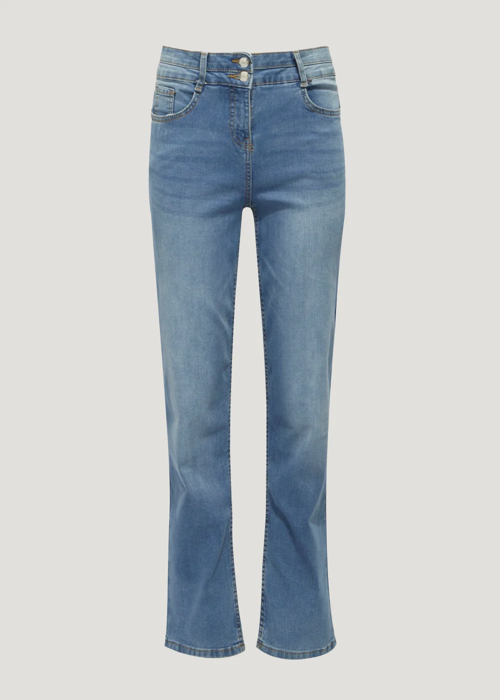 Papaya Petite Grace Mid Wash Push Up Straight Leg Jeans - Size 6 Image 4