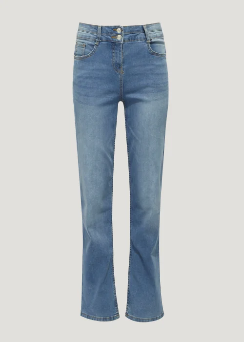 Papaya Petite Grace Mid Wash Push Up Straight Leg Jeans - Size 6 Image 4