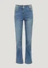 Papaya Petite Grace Mid Wash Push Up Straight Leg Jeans - Size 6 Image 4