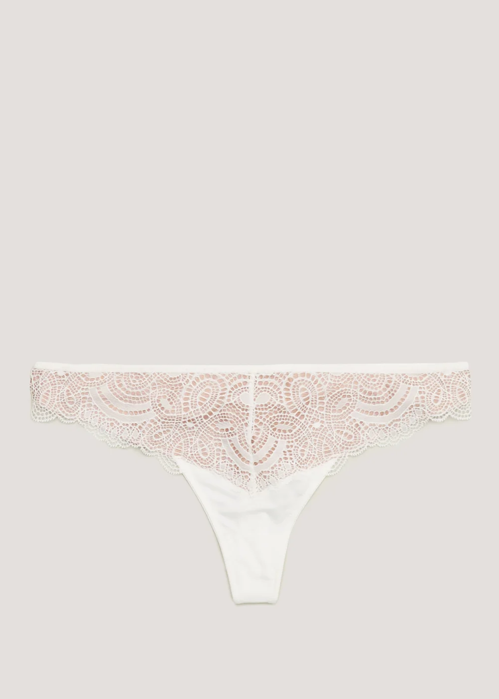 Cream Lace Thongs - Size 8 Image 2