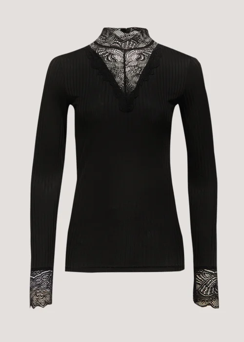 JDY Rine Black Lace Top - S - UK 8 Image 2