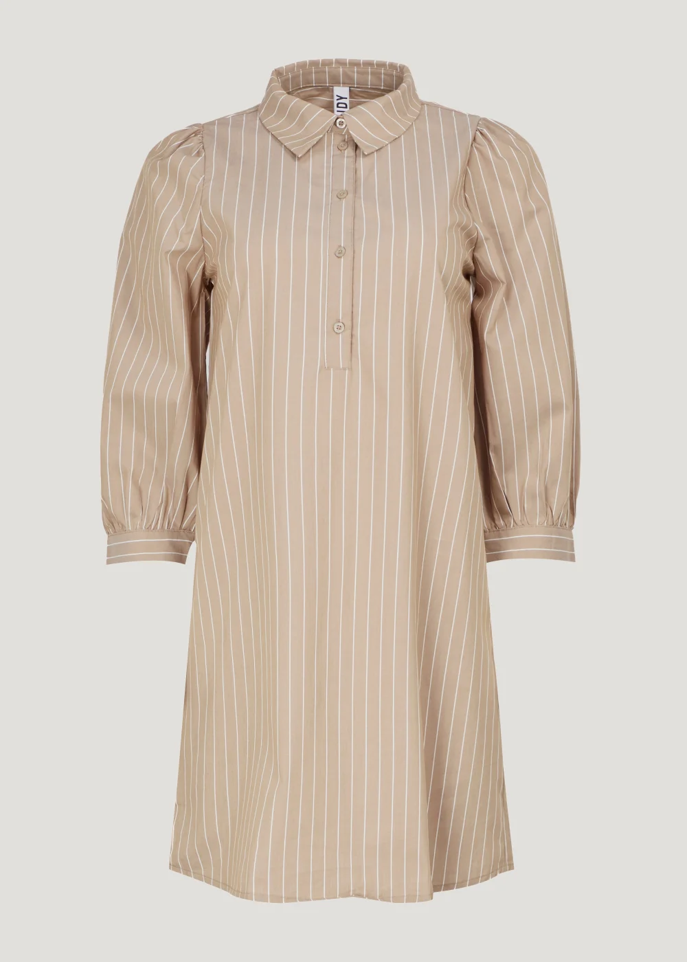 JDY Beige Stripe Shirt Dress - 8 Image 3
