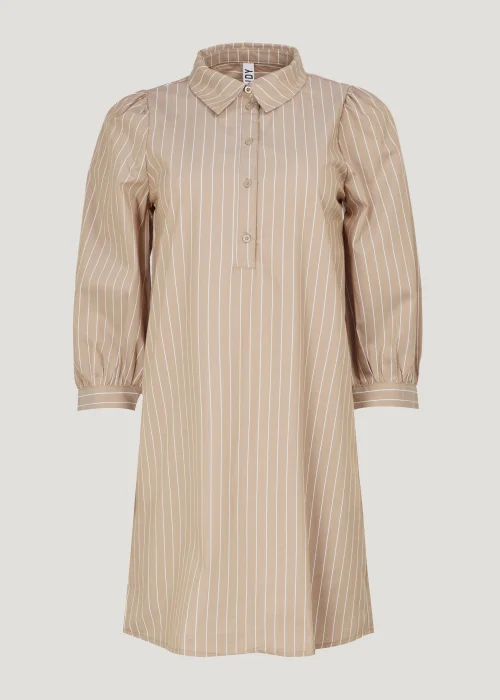 JDY Beige Stripe Shirt Dress - 8 Image 3