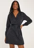 JDY Diffi Black Animal Print Long Sleeve Dress - 12 Image 1