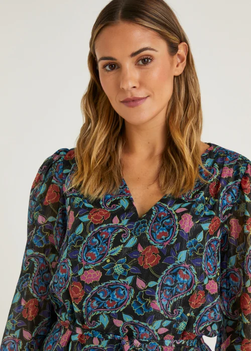 JDY Gonzo Multicoloured Paisley Print Dress - 8 Image 3