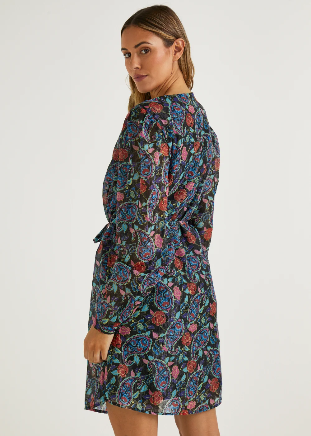 JDY Gonzo Multicoloured Paisley Print Dress - 8 Image 4
