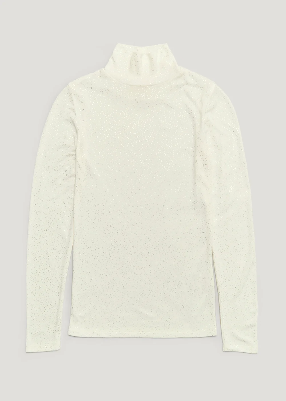 Cream Thermal Roll Neck Top - Size 8-10 Image 1