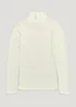 Cream Thermal Roll Neck Top - Size 8-10 Image 1