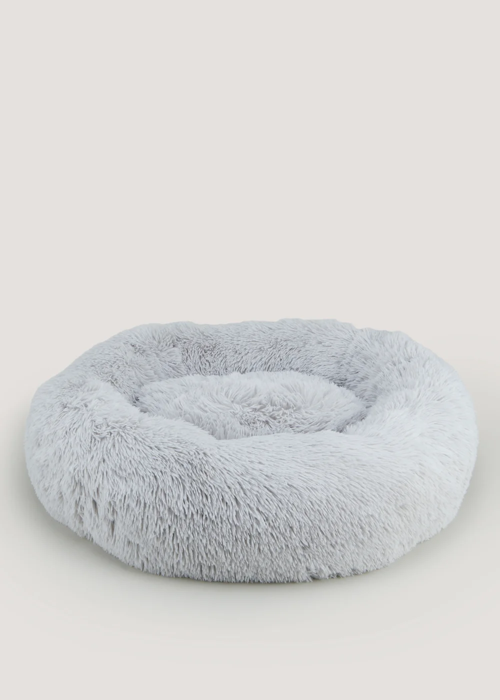 Grey Faux Fur Pet Bed (Small-Medium) - Small/Medium Image 1