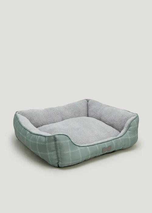 Green Check Pet Bed (Small-Medium) - Small/Medium Image 2