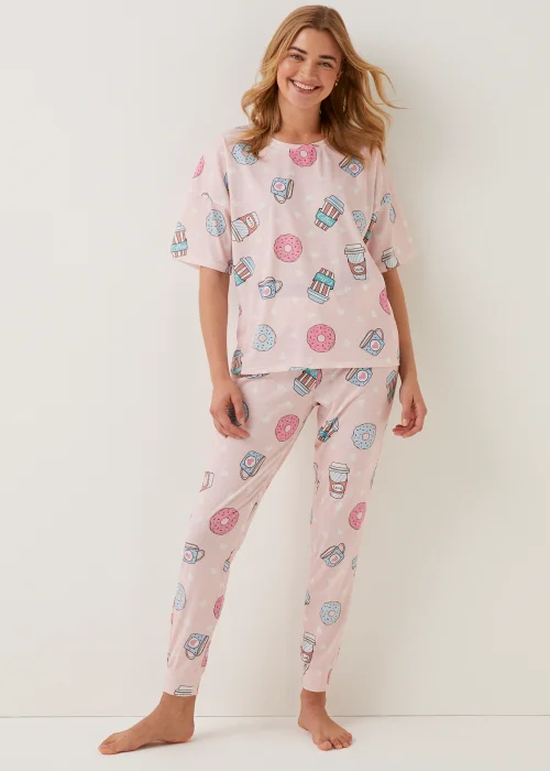 Pink Food Print Pyjama Set - Extra small Image 1