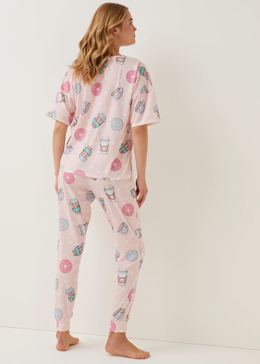 Pink Food Print Pyjama Set - Extra small Image 3