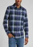 Lee Blue Check Shirt - Small Image 1