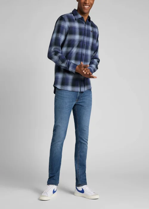 Lee Blue Check Shirt - Small Image 2