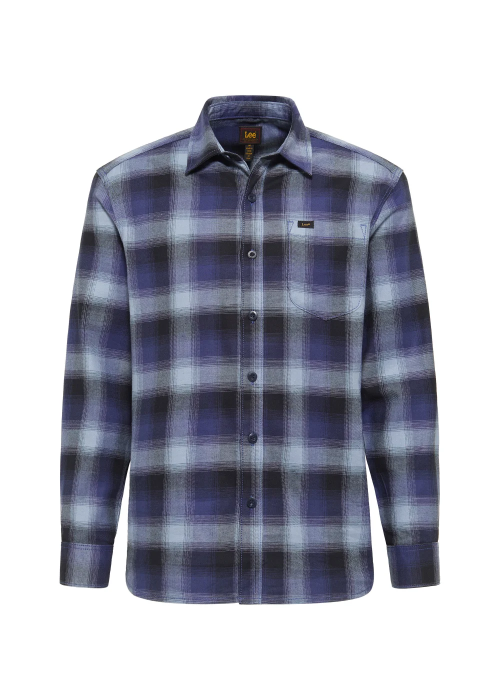Lee Blue Check Shirt - Small Image 4