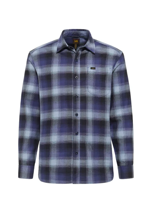 Lee Blue Check Shirt - Small Image 4