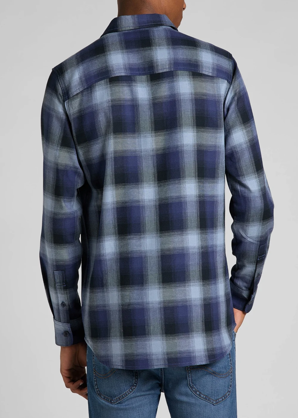 Lee Blue Check Shirt - Small Image 5