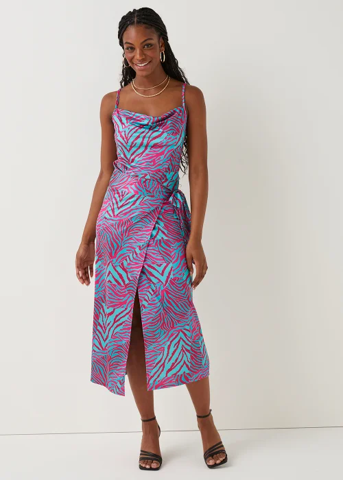 Be Beau Blue Zebra Print Co-Ord Cami Top - 6 Image 5