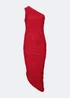Be Beau Red Ruched Shoulder Dress - 6 Image 5