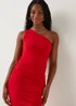 Be Beau Red Ruched Shoulder Dress - 6 Image 2