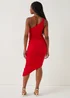Be Beau Red Ruched Shoulder Dress - 6 Image 4